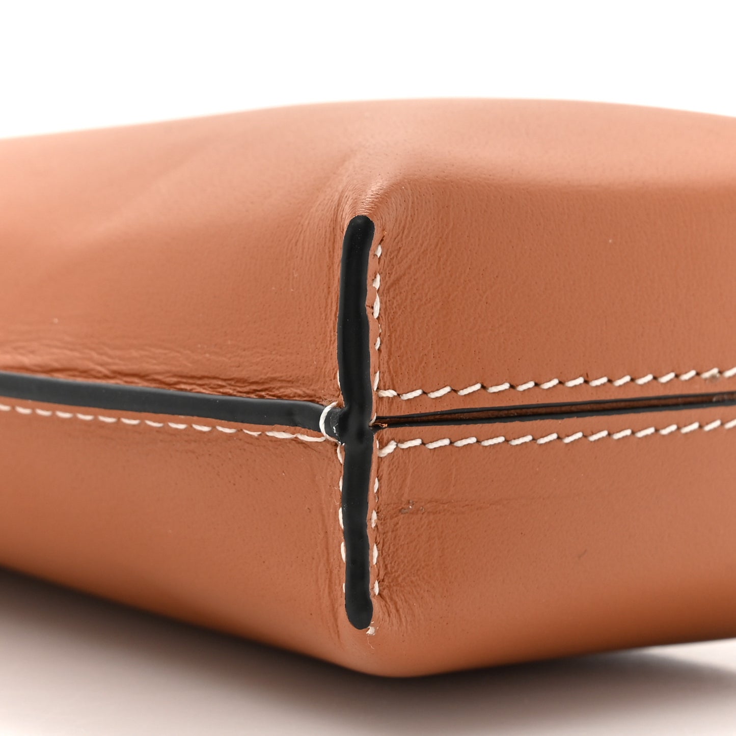 Smooth Calfskin Anagram Phone Pouch Tan
