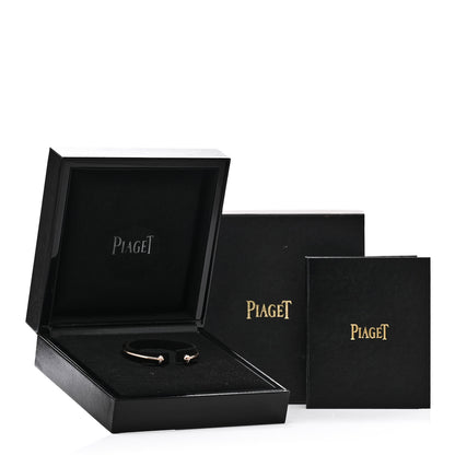 Piaget 18K Rose Gold Diamond Thin Possession Open Bangle Bracelet 4 of 4