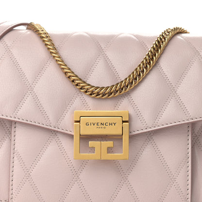 Givenchy Goatskin Quilted Small GV3 Shoulder Bag Pale Pink 8 of 12