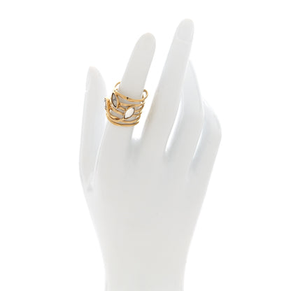 Louis Vuitton Crystal Wish Bone Ring S Gold 2 of 6
