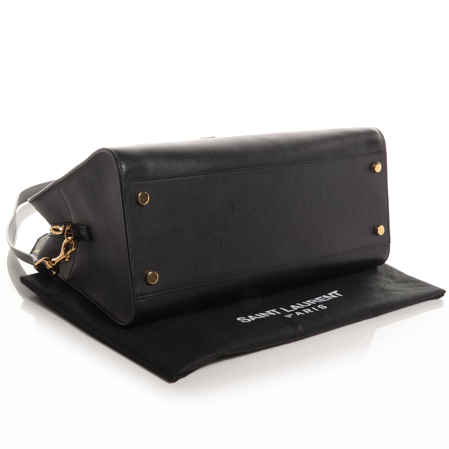 Smooth Calfskin Medium Monogram Cabas Black