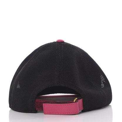 Gucci Cripto Calfskin Logo Baseball Hat L Fuxia Black 3 of 5