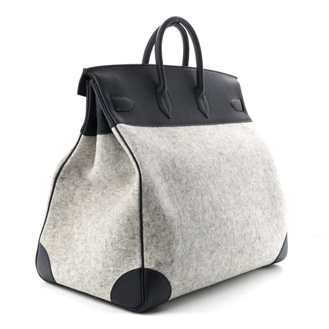 Togo Todoo Feutre HAC Birkin 50 Gris Clair Bleu Nuit