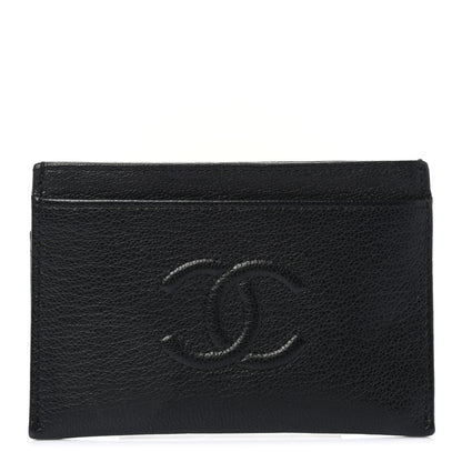 Chanel Calfskin CC Card Holder Black 1 of 8