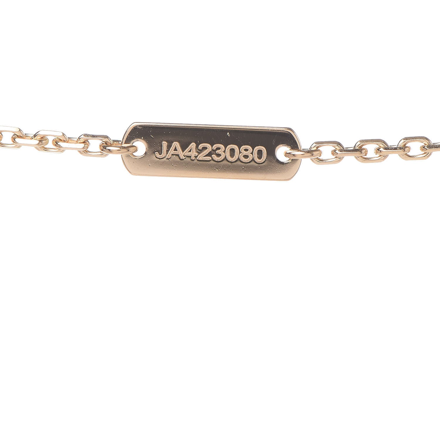 Van Cleef & Arpels 18K Yellow Gold Mother of Pearl Vintage Alhambra Pendant Necklace 6 of 6