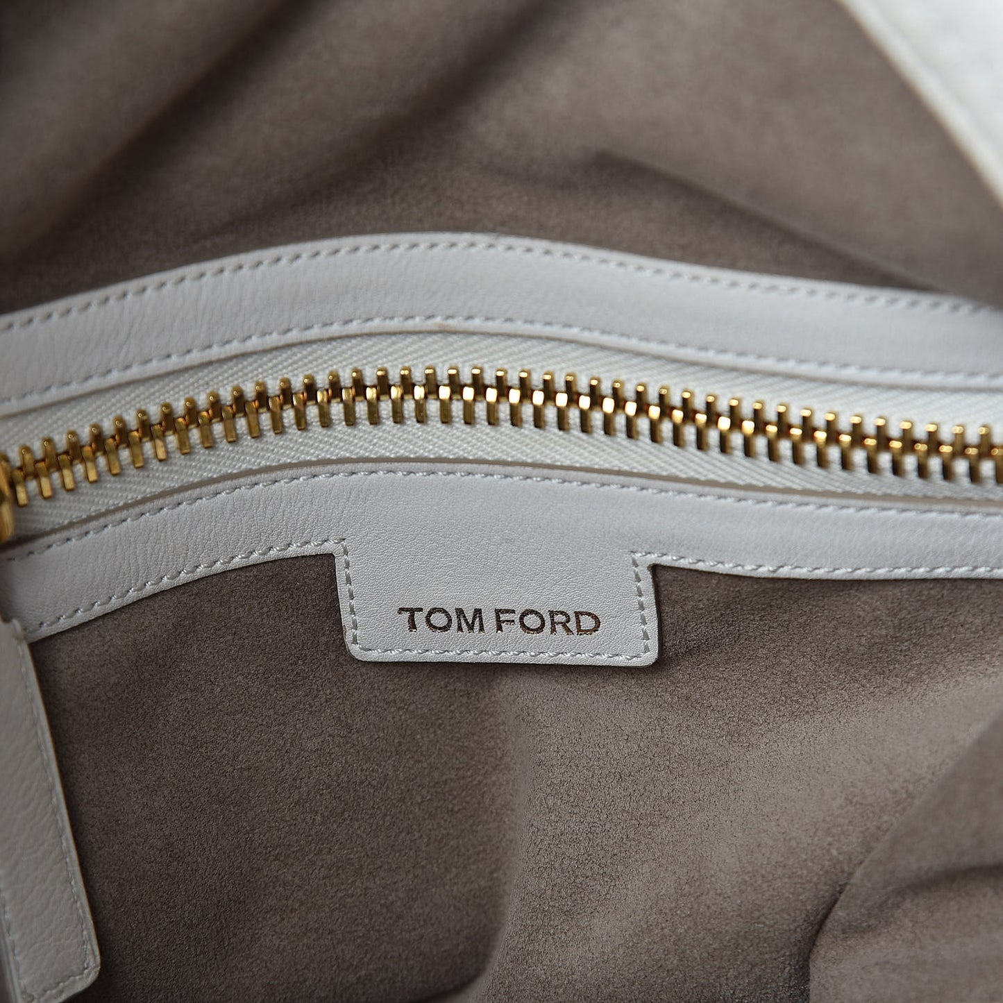 Calfskin Zip Hobo White