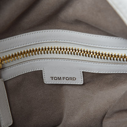 Tom Ford Calfskin Zip Hobo White 6 of 9