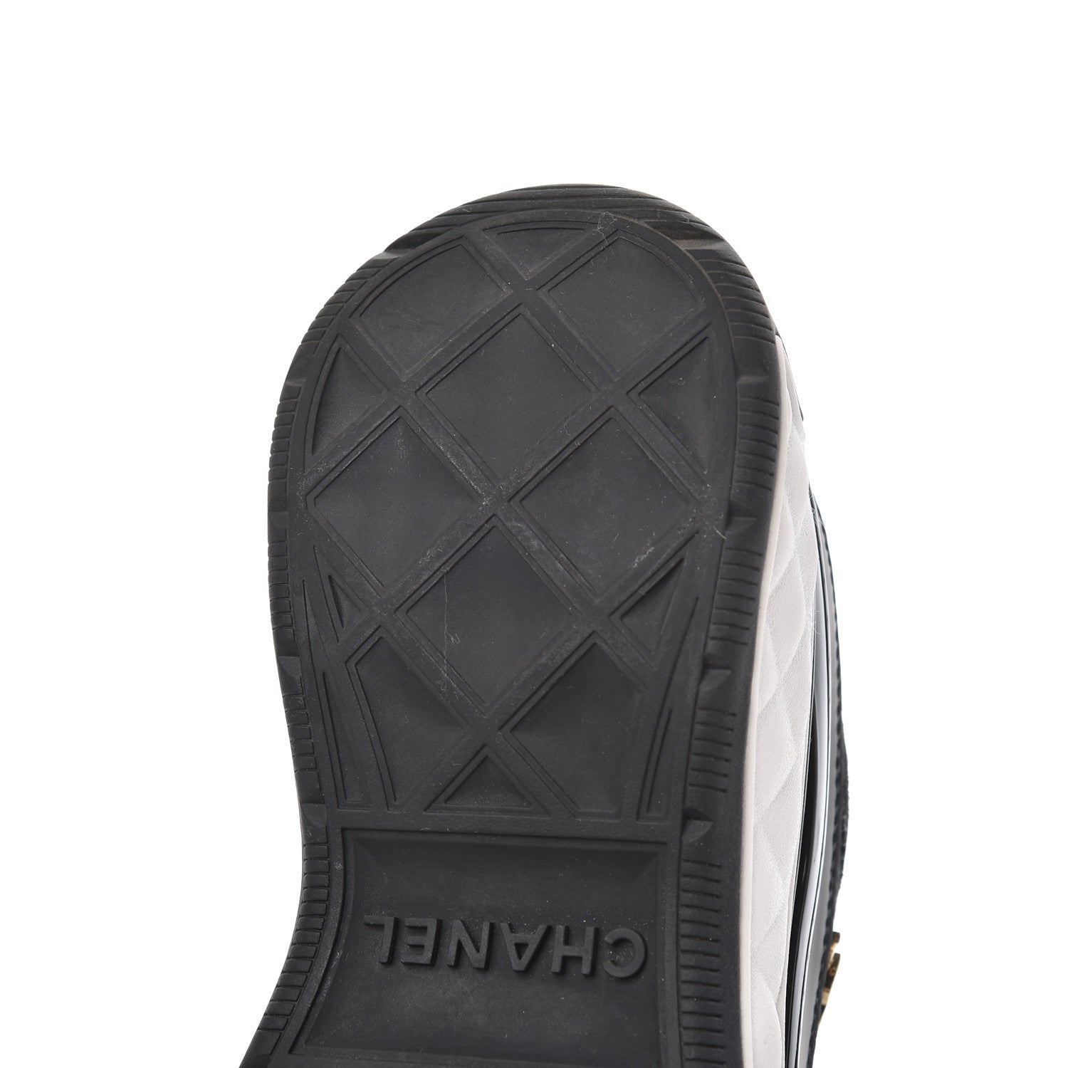 Chanel Velvet Calfskin Mixed Fibers CC Sneakers 37.5 Black 10 of 13