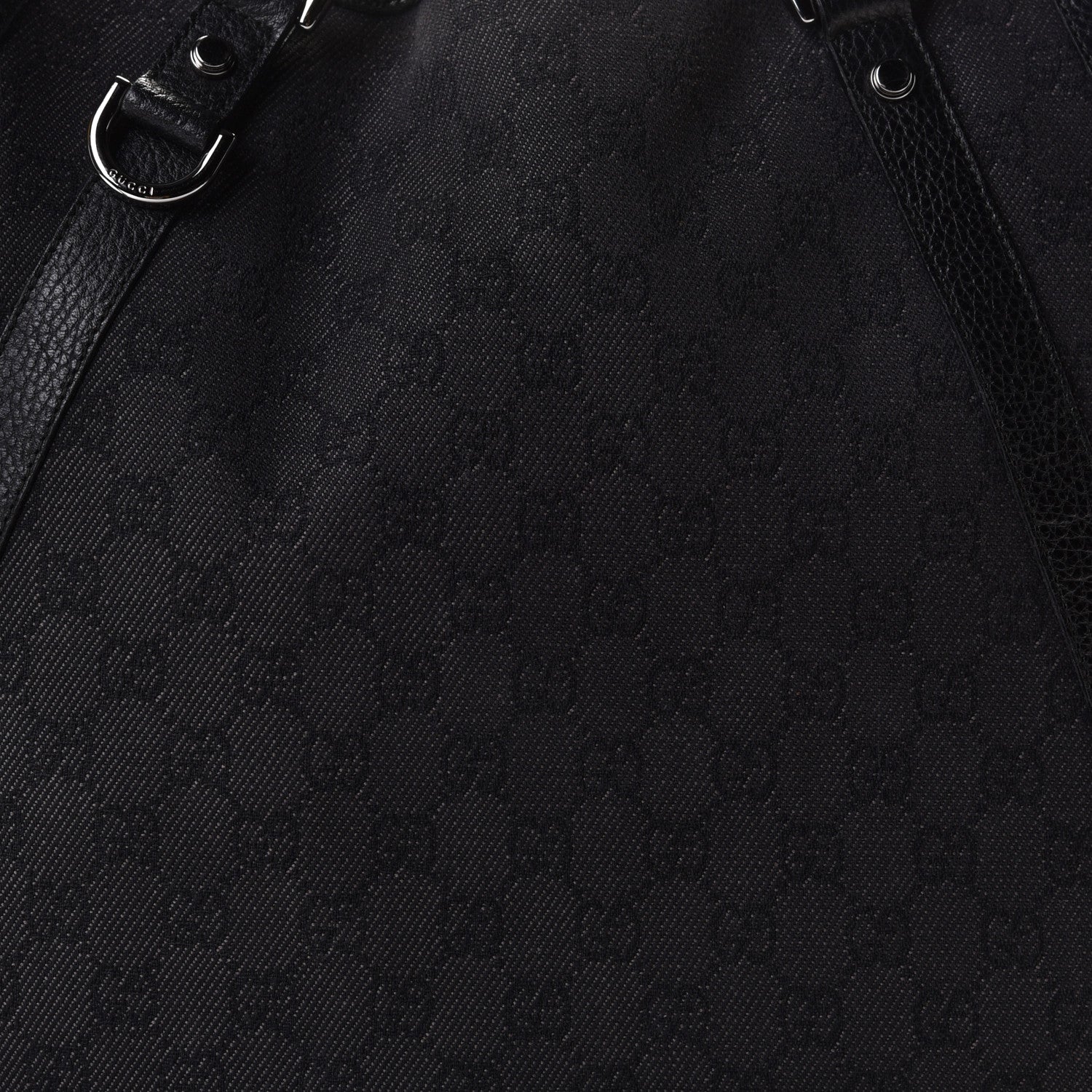 Gucci Monogram Medium Abbey Convertible Tote Black 7 of 11
