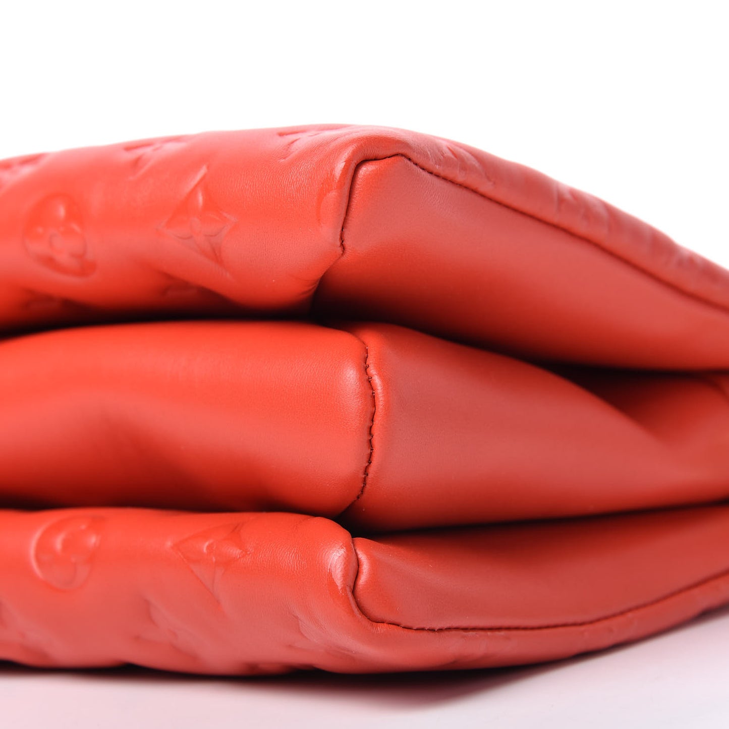 Lambskin Embossed Monogram Coussin PM Red