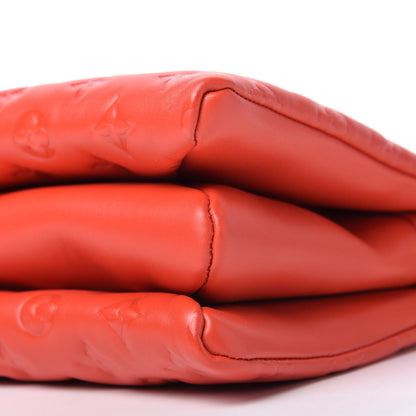 Louis Vuitton Lambskin Embossed Monogram Coussin PM Red 7 of 9