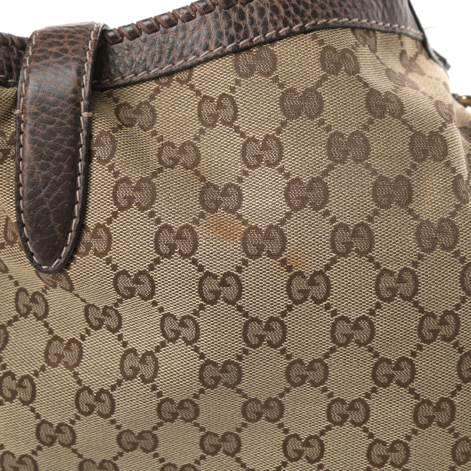Gucci Monogram Large New Jackie Shoulder Bag Dark Brown 13 of 14