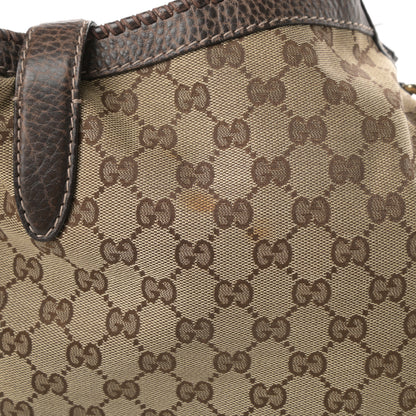 Gucci Monogram Large New Jackie Shoulder Bag Dark Brown 13 of 14