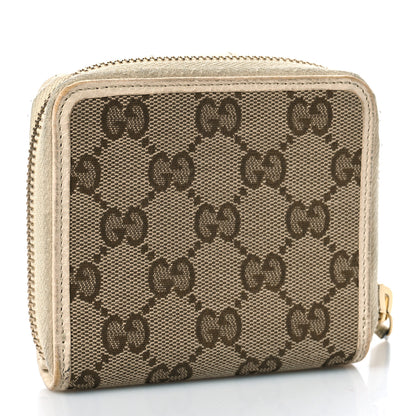 Gucci Monogram Dollar Calfskin Zip Around French Flap Wallet Beige Ebony Avoire 5 of 14