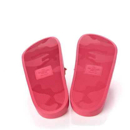 Valentino Garavani Rubber Rockstud Slide Sandals 36 Shadow Pink 5 of 8
