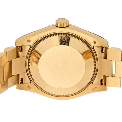 Rolex 18K Yellow Gold Diamond 31mm Oyster Perpetual Datejust President Watch Black 178158 4 of 7