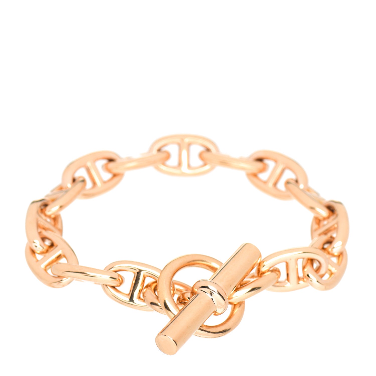 Hermes 18K Rose Gold MM Chaine d'Ancre Bracelet 3 of 6