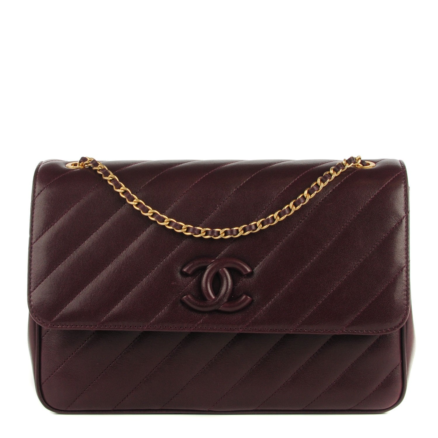 Chanel Lambskin Quilted Coco Vintage Jumbo Flap Purple 1 of 8