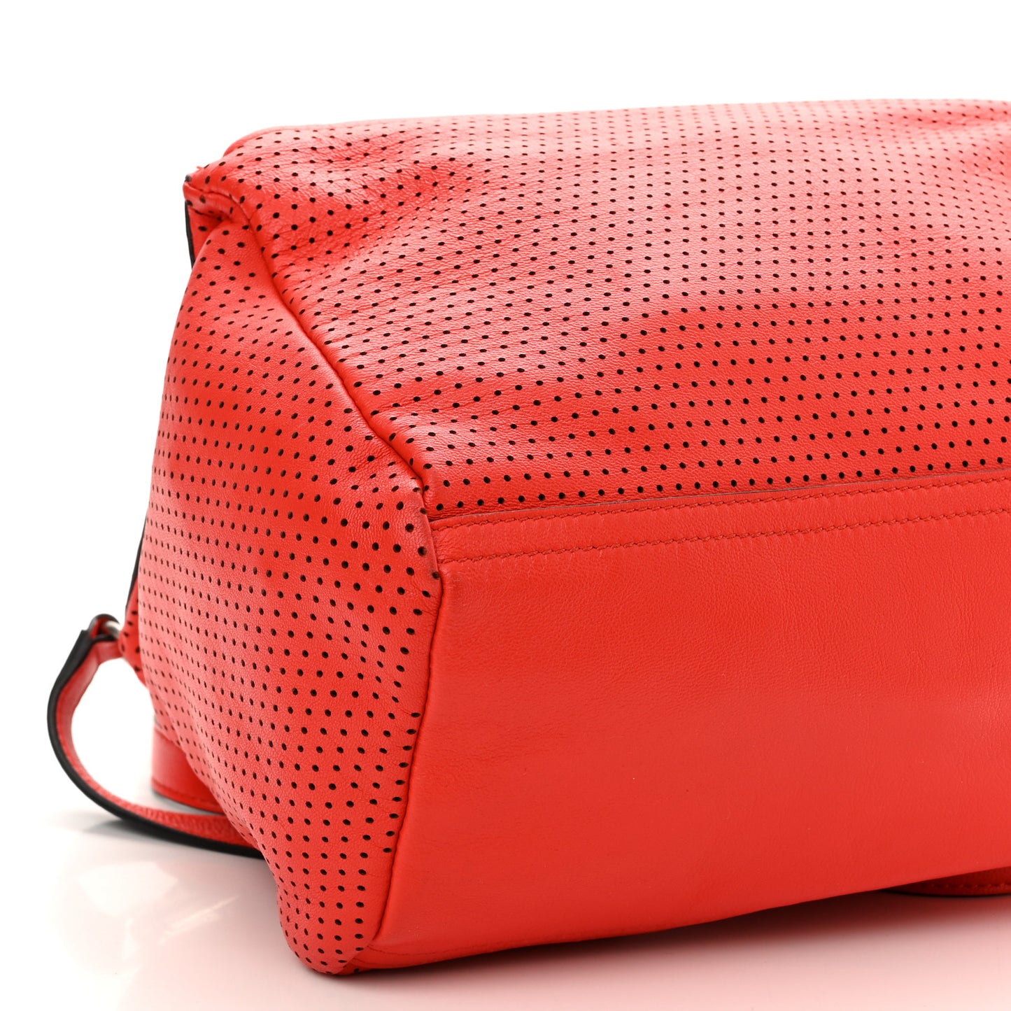 Lambskin Perforated Small Pandora Pop Red