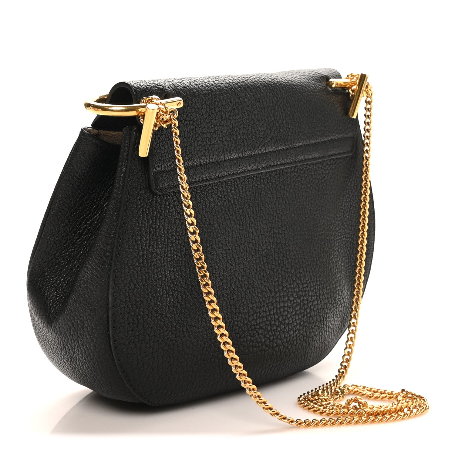 Chloe Grained Lambskin Drew Shoulder Bag Black 3 of 9