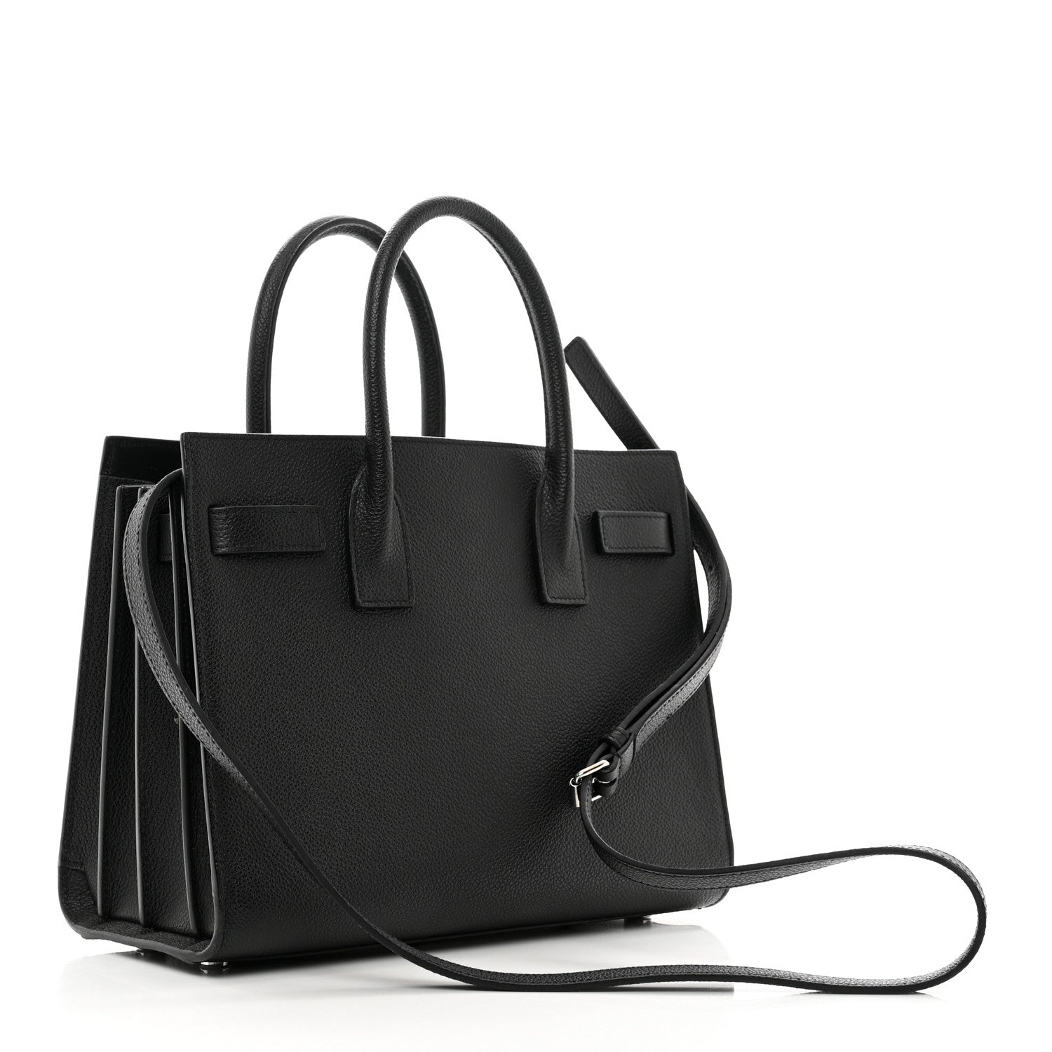 Saint Laurent Grained Calfskin Baby Sac De Jour Black 3 of 9