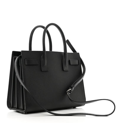 Saint Laurent Grained Calfskin Baby Sac De Jour Black 3 of 9