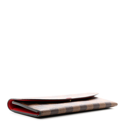 Louis Vuitton Damier Ebene Emilie Wallet Red 4 of 9