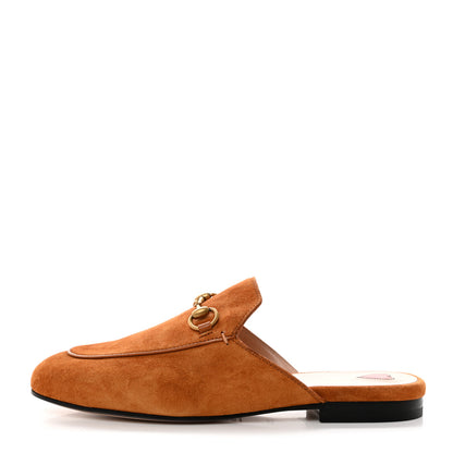 Gucci Suede Cachemire Malaga Kid Womens Princetown Slippers 36.5 Blondie Cognac 1 of 9