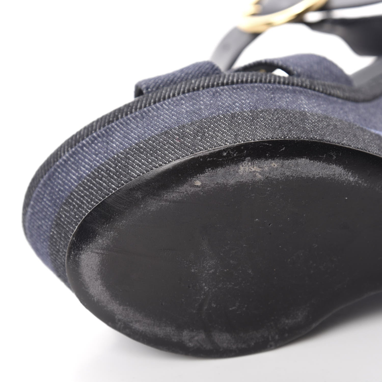 Louis Vuitton Canvas Blue Shore Wedge Sandal 36 Marine 10 of 11