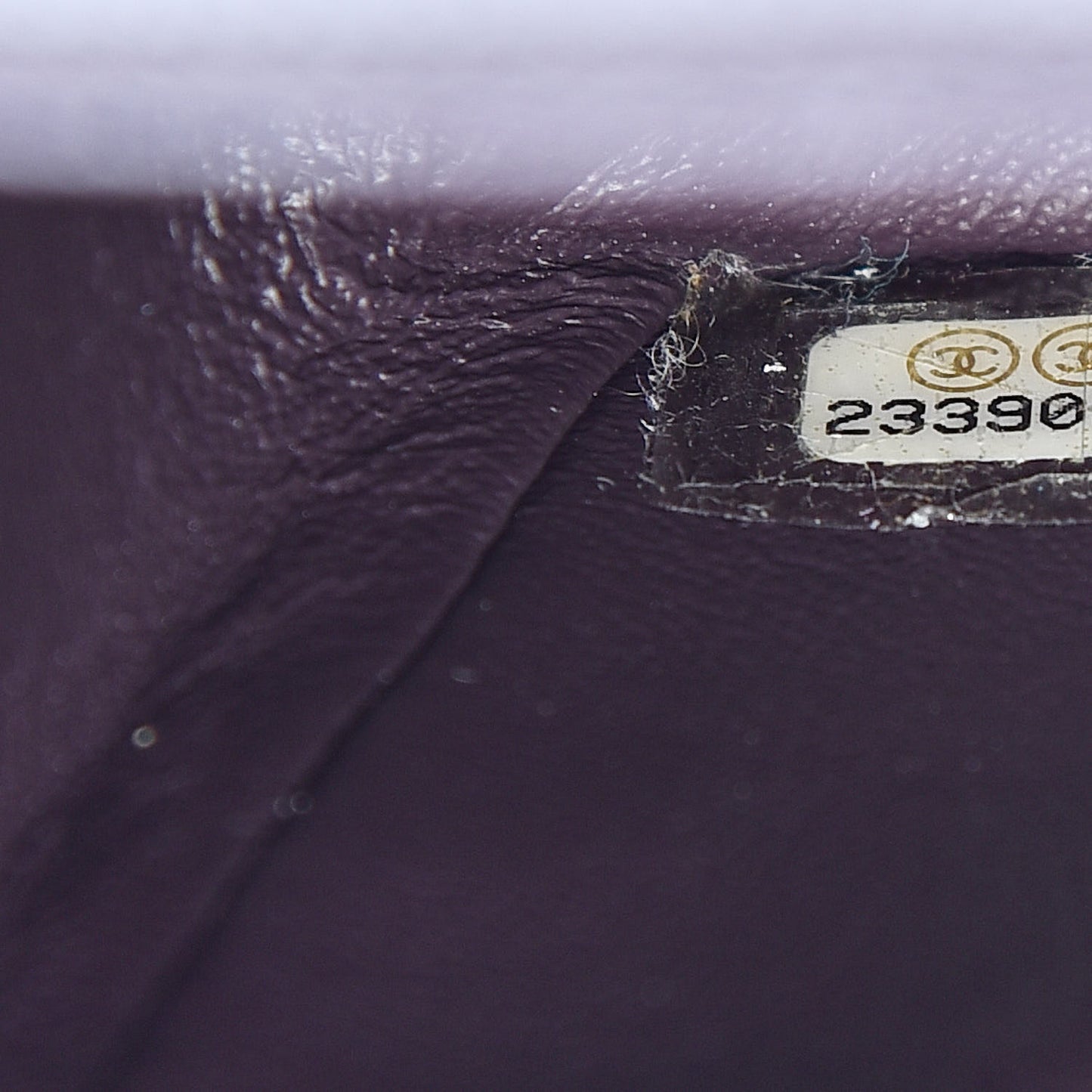 Washed Caviar Quilted Mini Rectangular Flap Dark Purple