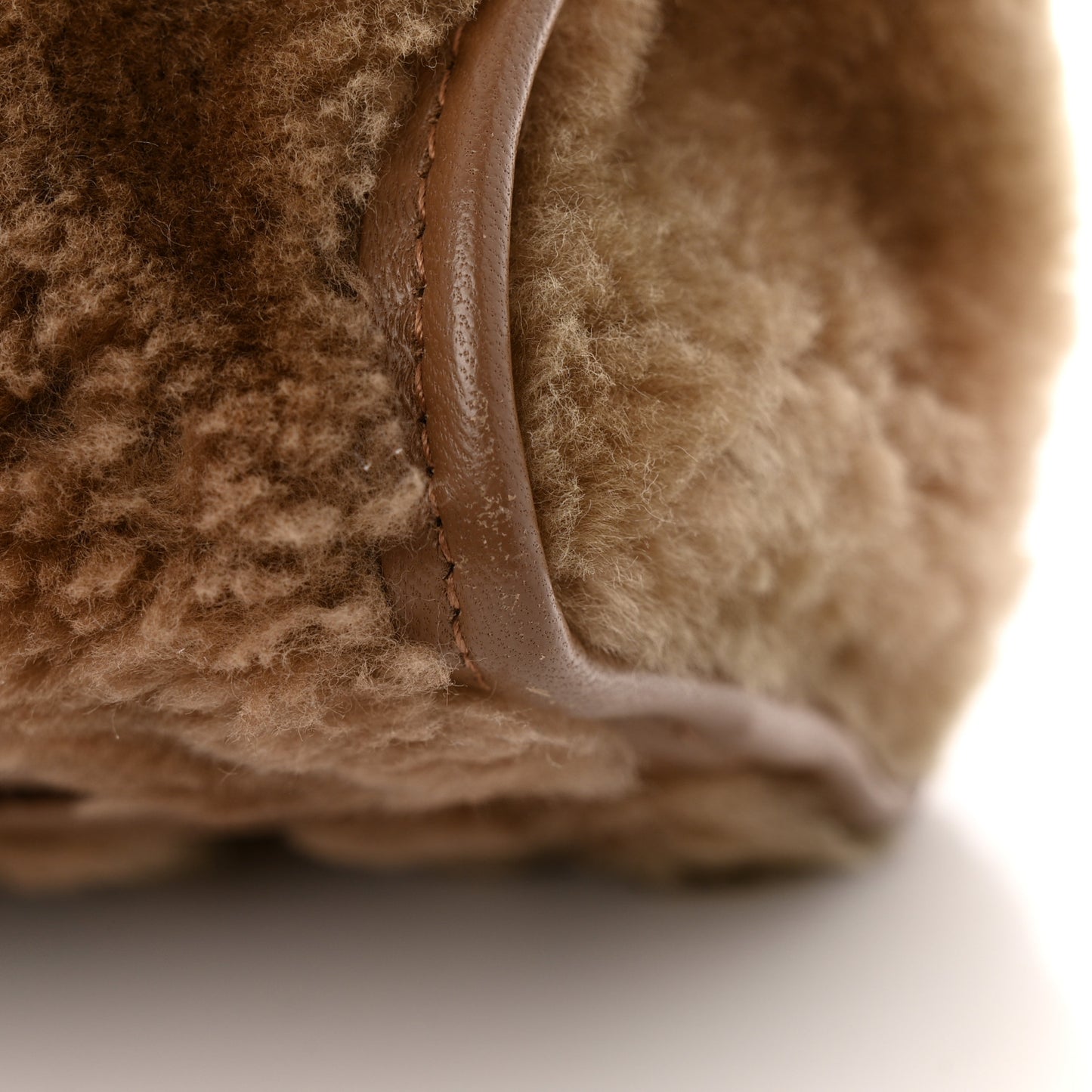 Shearling XS Bazar Shopper Tote Beige