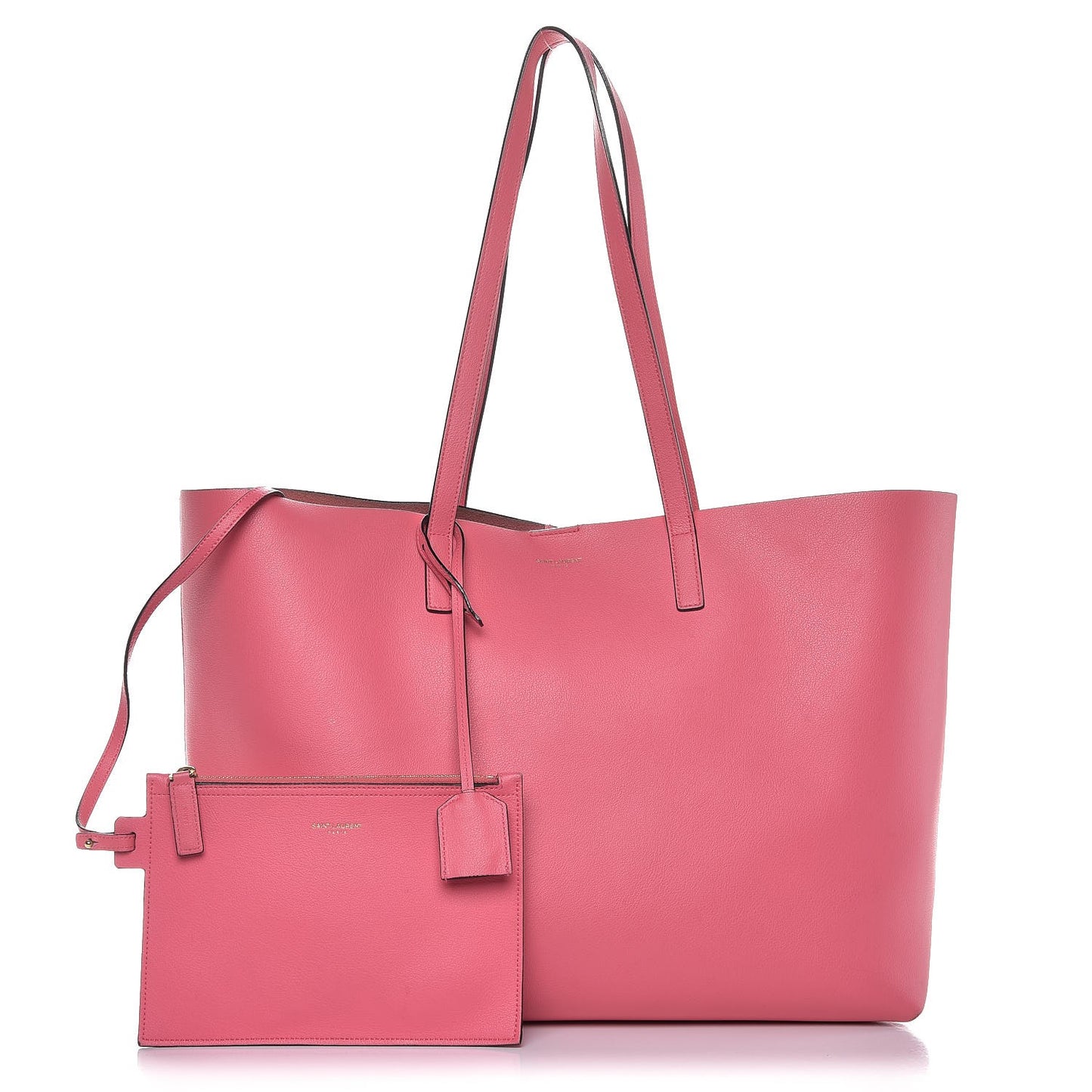 Calfskin Large Shopping Tote Pale Rose