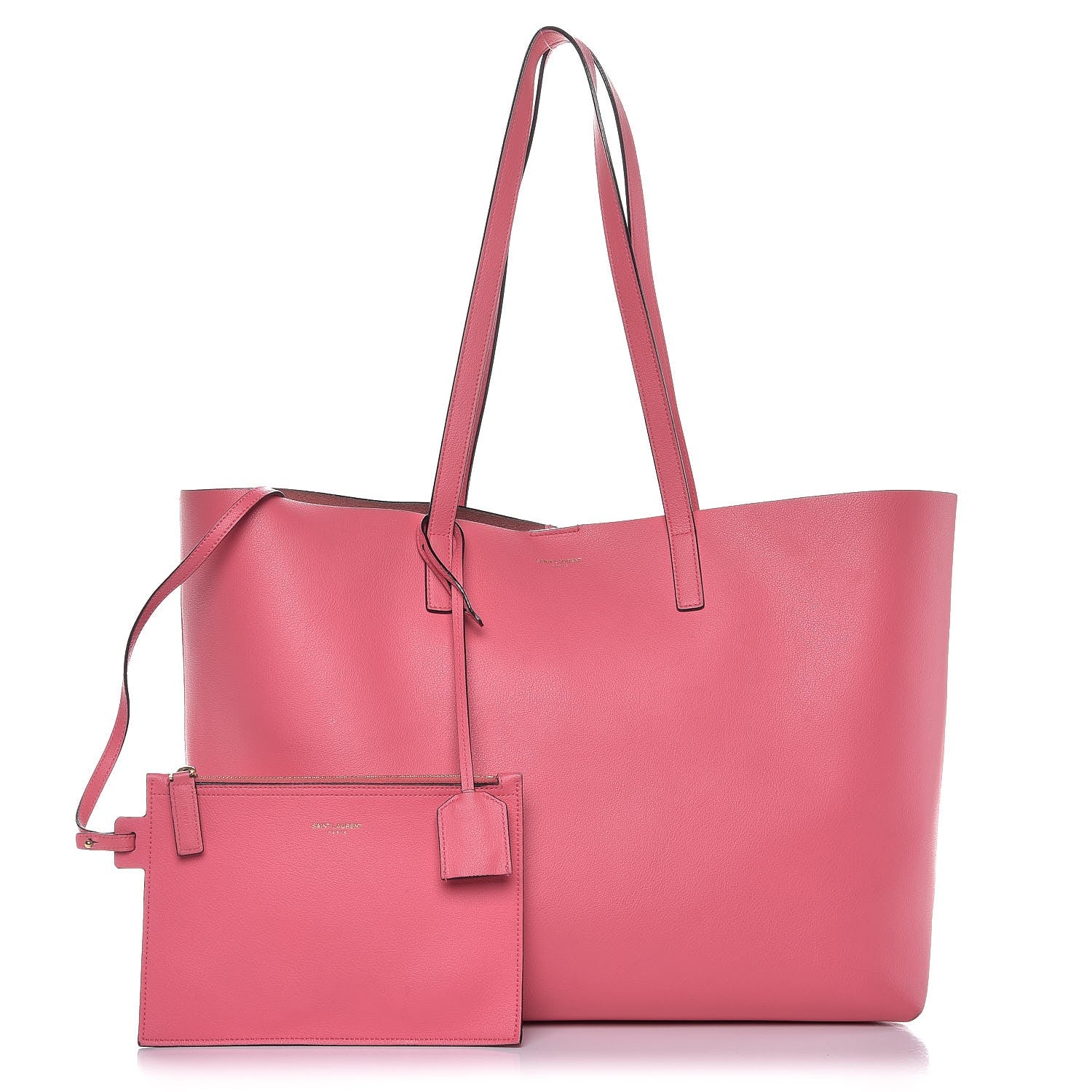 Saint Laurent Calfskin Large Shopping Tote Pale Rose 1 of 15