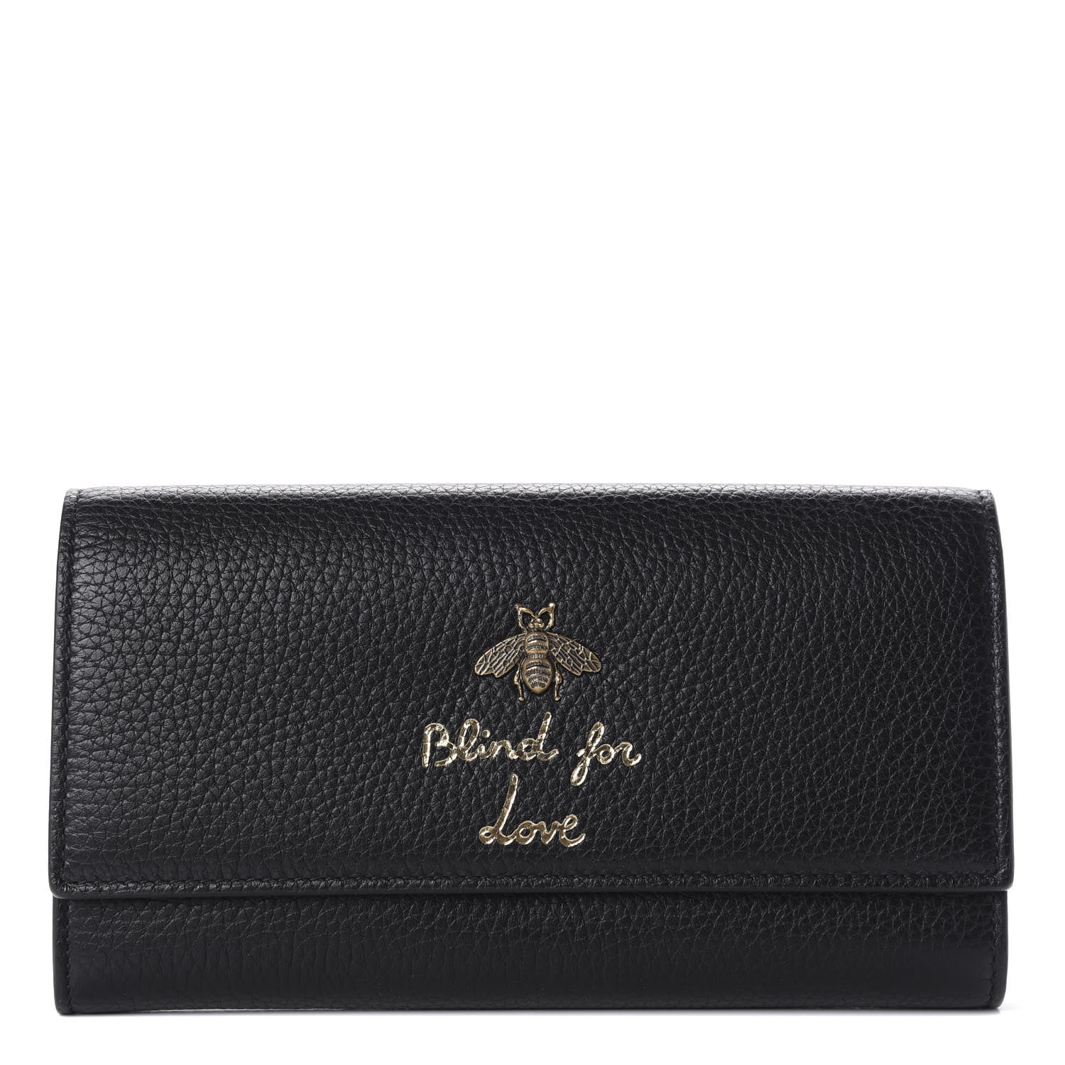 Gucci Calfskin Animalier Continental Wallet Black 1 of 7