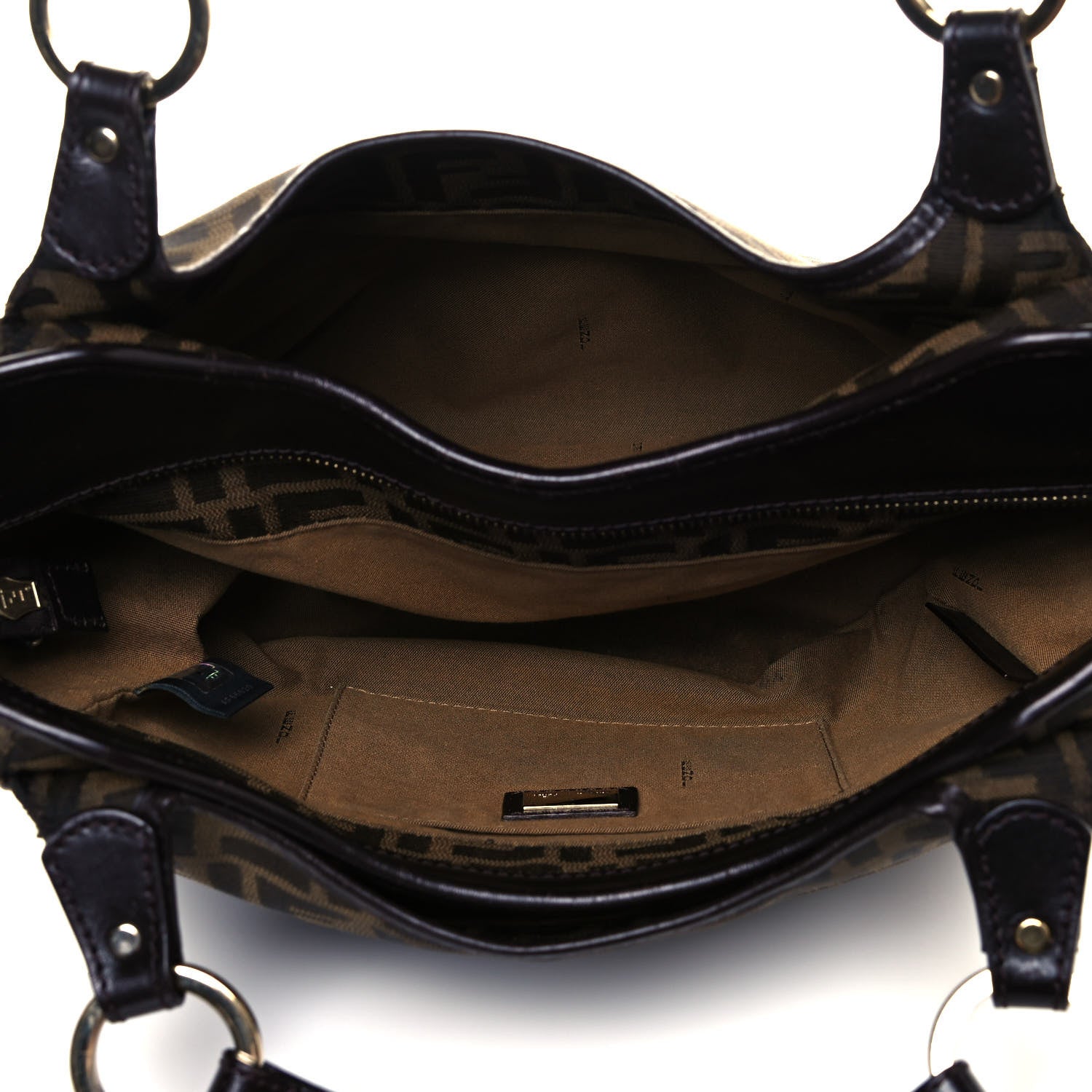 Fendi Zucca Small Chef Shopping Tote Tobacco Moro 5 of 18