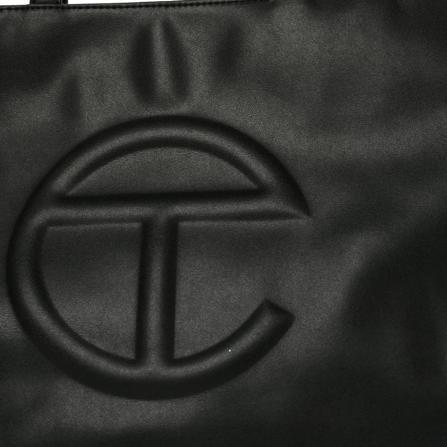 Vegan Leather Medium Shopping Bag Black