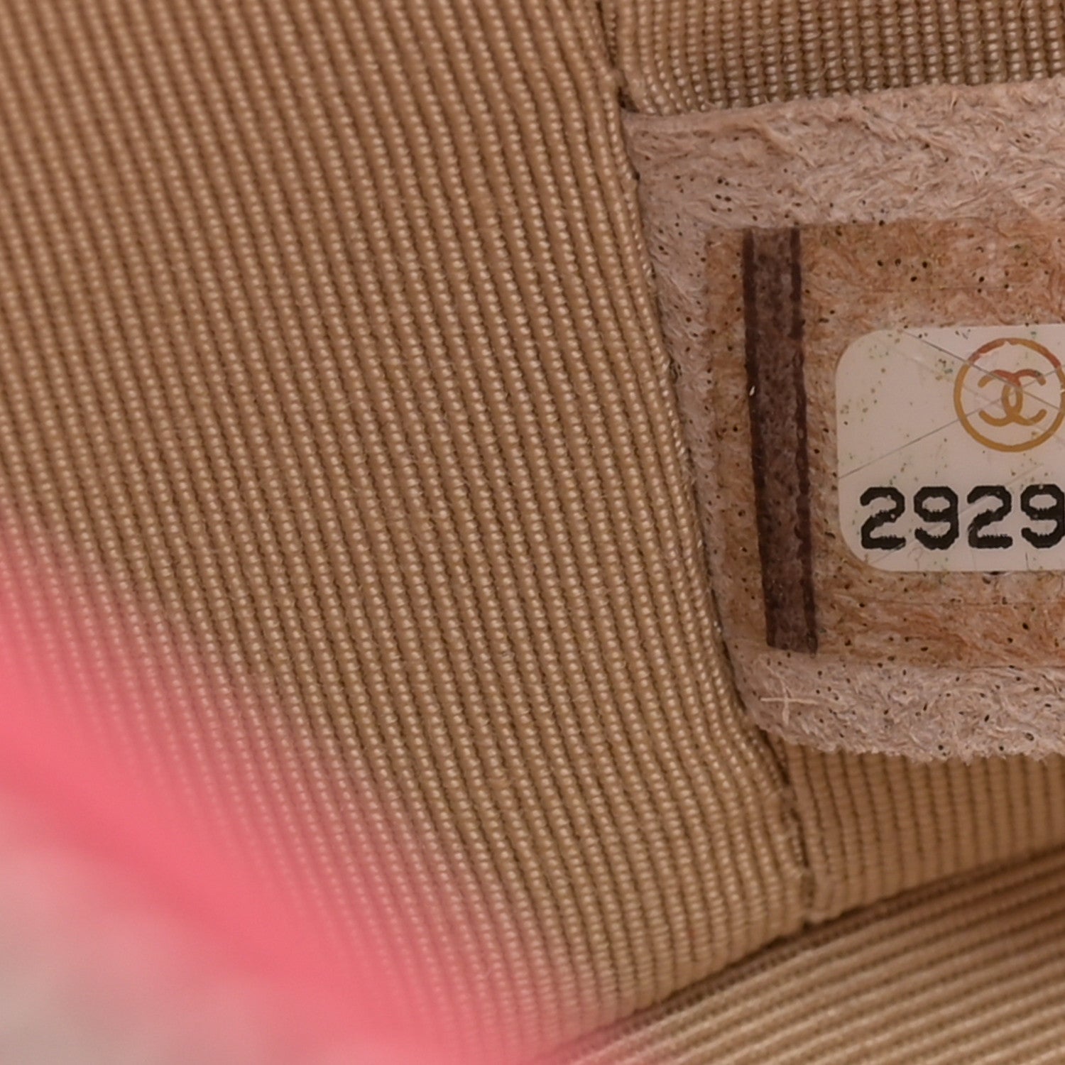 Chanel Calfskin Raffia Small Take Away Vanity Case Bag Pink Beige 7 of 10