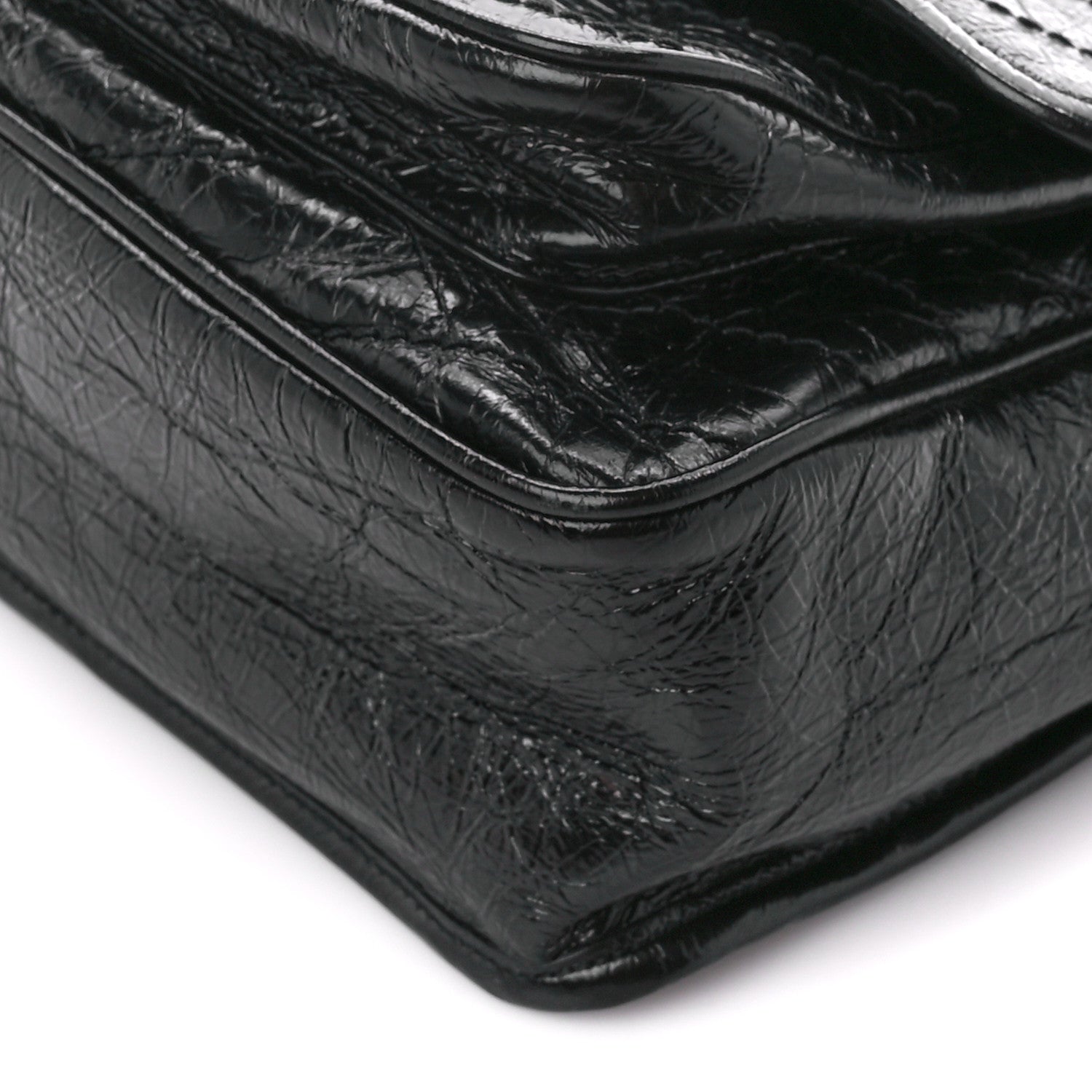 Saint Laurent Crinkled Calfskin Matelasse Monogram Medium Niki Chain Satchel Black 11 of 11