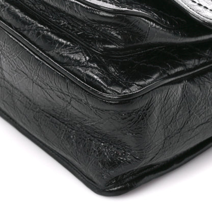 Saint Laurent Crinkled Calfskin Matelasse Monogram Medium Niki Chain Satchel Black 11 of 11