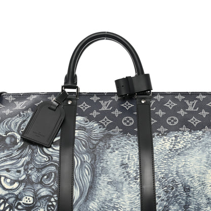 Louis Vuitton Savane Monogram Lion Chapman Keepall Bandouliere 55 Encre 4 of 10