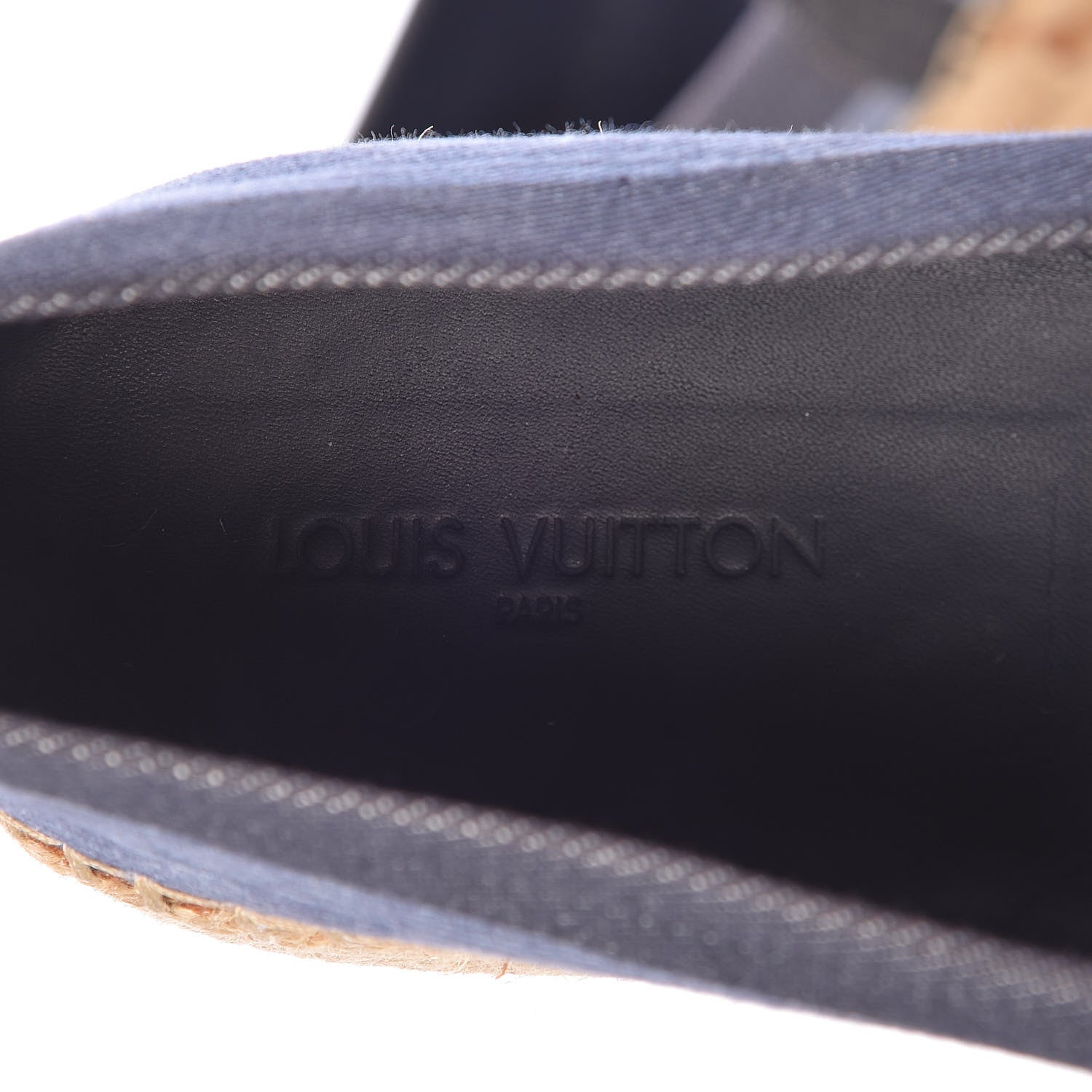 Louis Vuitton Canvas Blue Shore Espadrille Flats 38 Marine 9 of 19