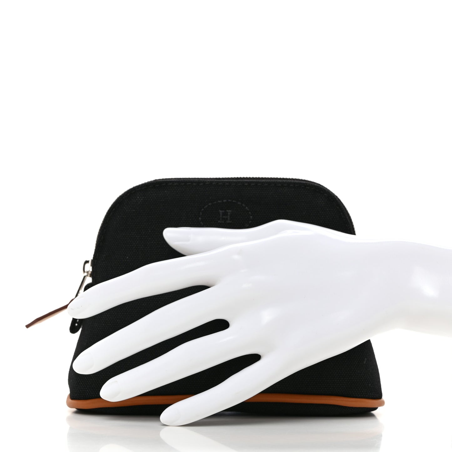 Cotton Canvas Mini Mini Bolide Travel Cosmetic Pouch Black