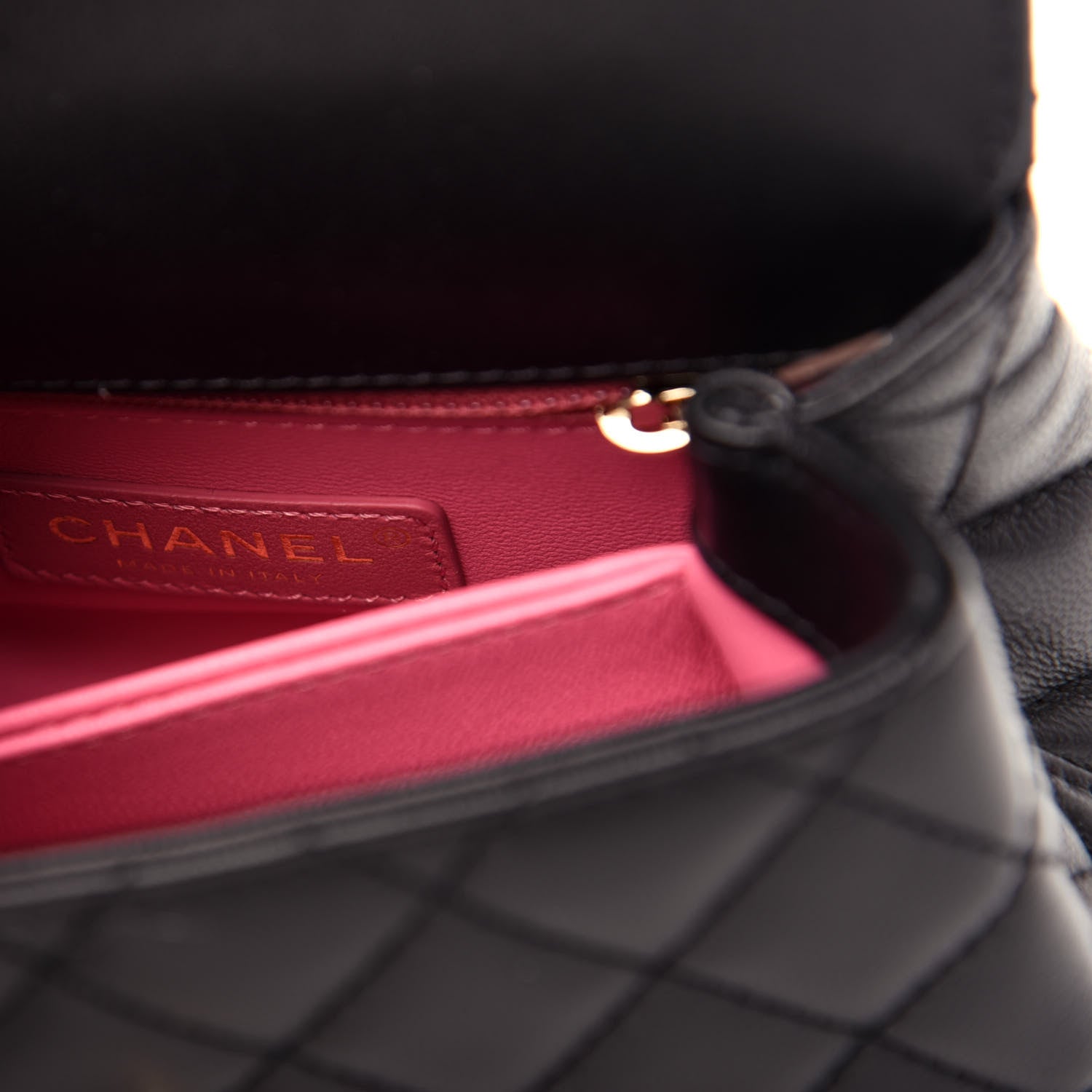 Chanel Goatskin Quilted Rainbow Extra Mini Coco Handle Flap Black 6 of 10