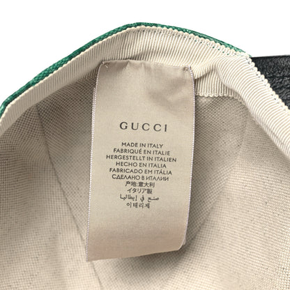 Gucci X ADIDAS Crystal Monogram Textured Dollar Calfskin Trefoil Embroidered Stefanos Baseball Hat New Shamarock Black 6 of 8