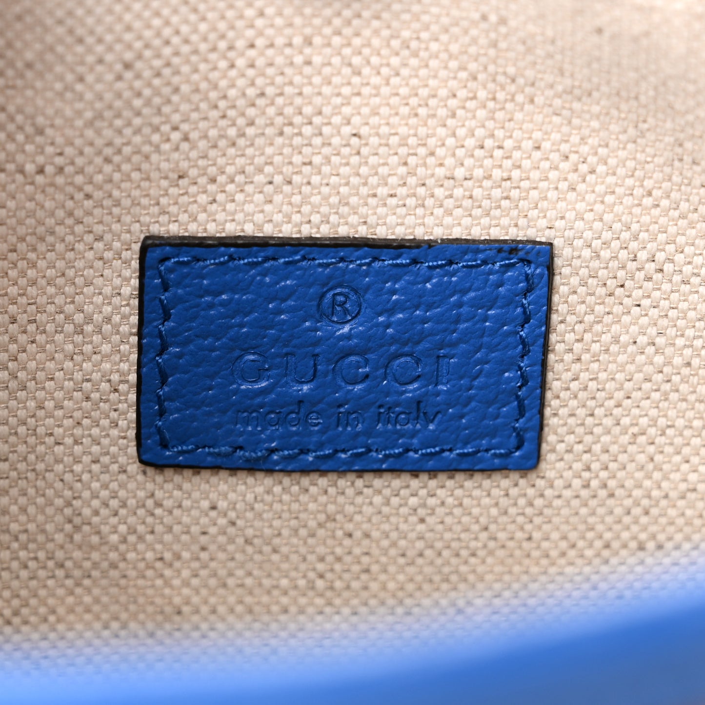 GG Supreme Monogram Mix Textured Dollar Calfskin Rhombus Inlay Crossbody Bag Beige Ebony Harvest Joy Blue