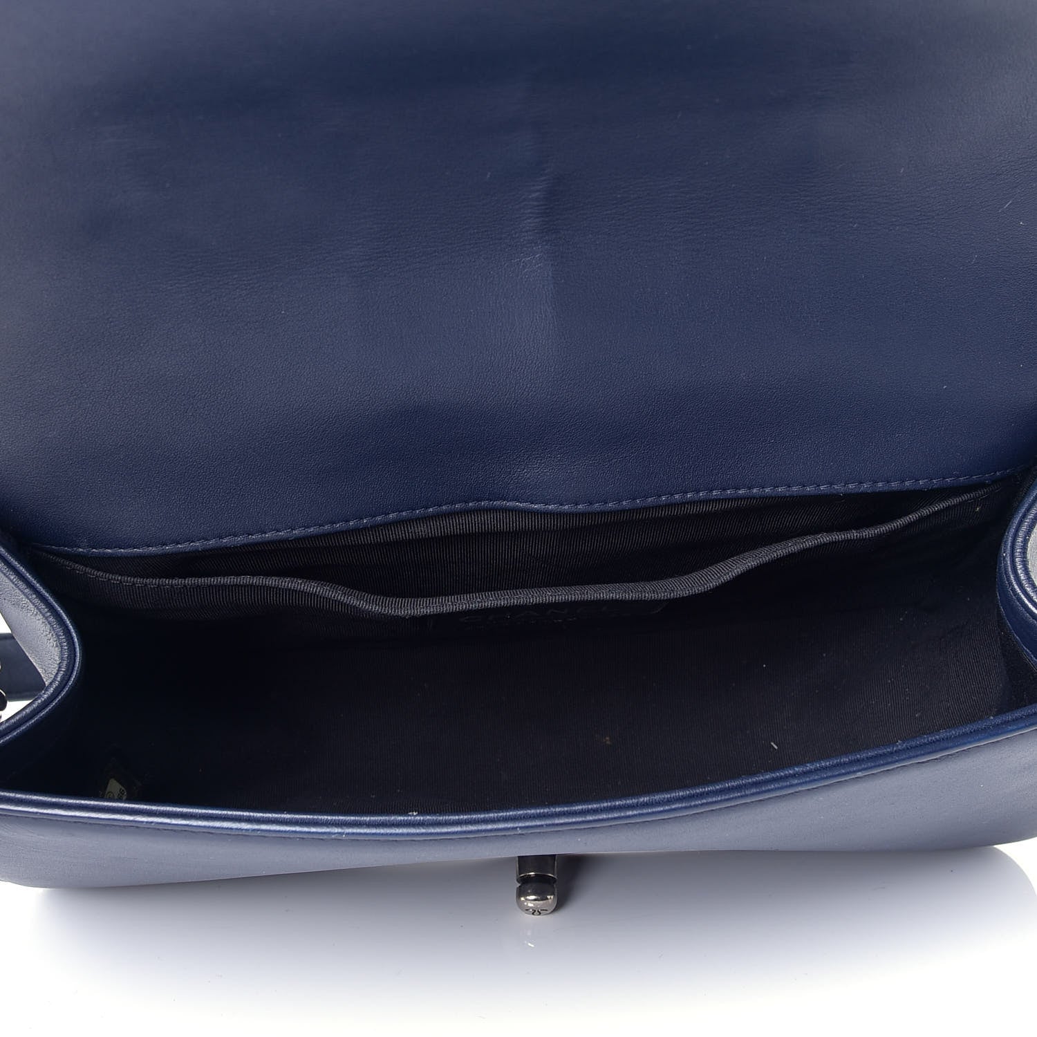 Chanel Calfskin Quilted Studded Medium Boy Flap Navy 6 of 10