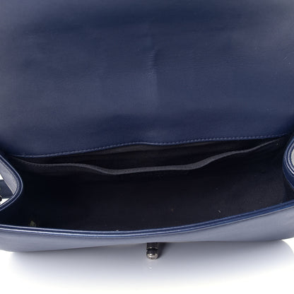 Chanel Calfskin Quilted Studded Medium Boy Flap Navy 6 of 10