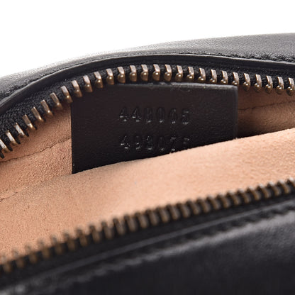 Gucci Calfskin Matelasse Mini GG Marmont Chain Shoulder Bag Black 7 of 10