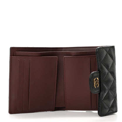 Chanel Caviar Quilted Compact Flap Wallet Black 5 of 12
