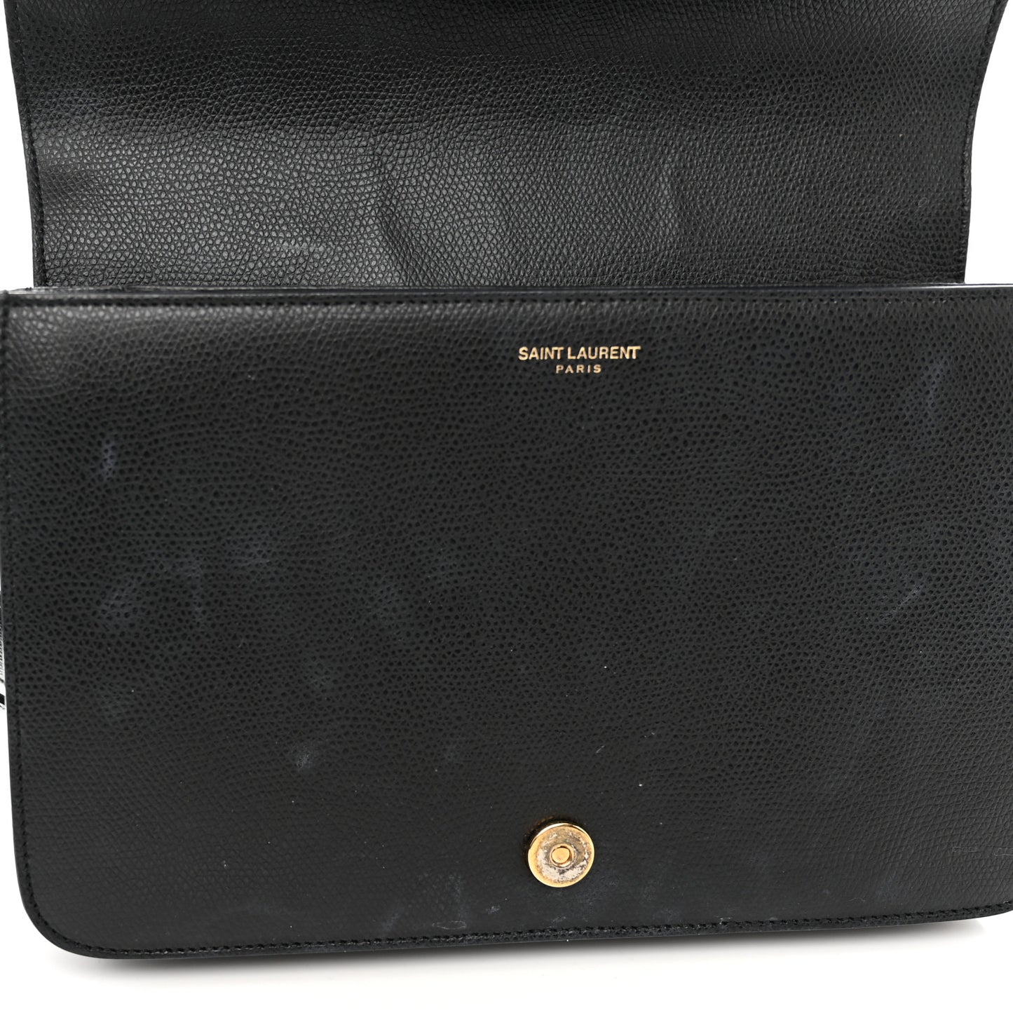 Textured Calfskin Medium Classic Monogram Universite Bag Black